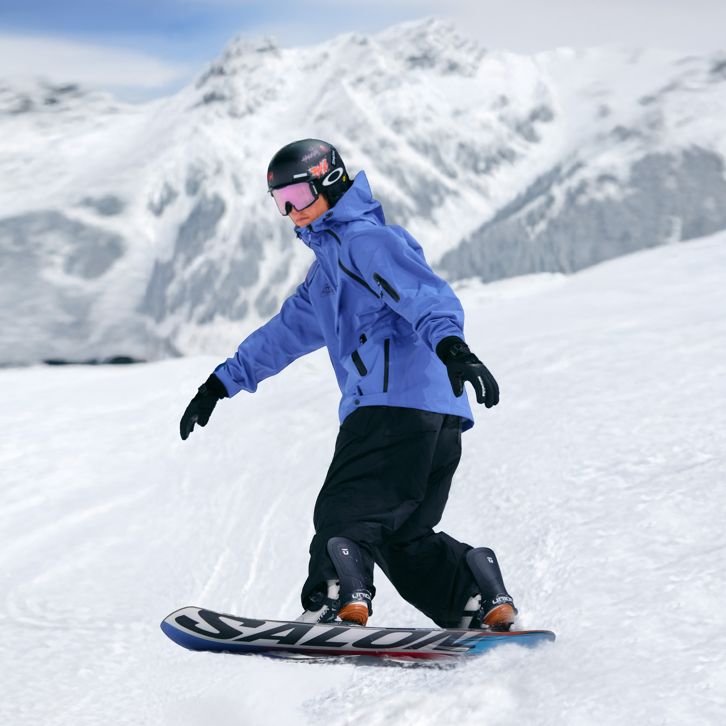 Naturehike zimní rukavice s koženou výztuhou dlaně vel. XL- bílé